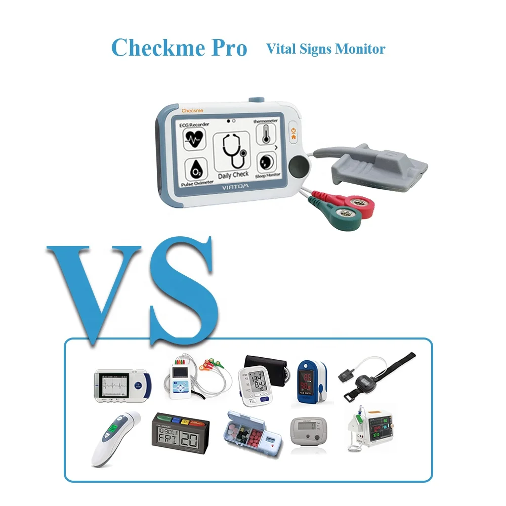 Viatom Checkme Pro Doctor ECG Holter Machine цифровой EKG NIBP SpO2 Монитор пульса