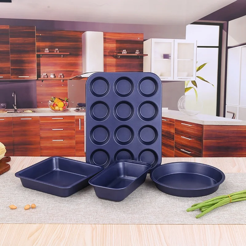 Non-stick Wok Soup Square and Round Pot and Pan Set Kitchen Steak Cake Cooking Tools Gift Cookware Set Kitchen Aluminum Carton