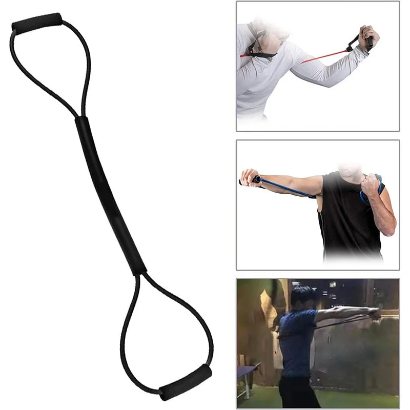 Home Gym TPE 8 Shape latex free rubber boxing resistance bands fitness arm spring exerciser chest expander