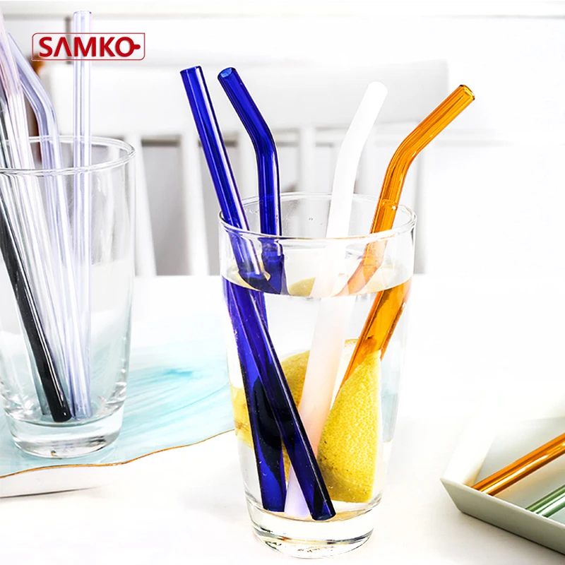 Стеклянные трубочки из пирекс, термостойкие стеклянные трубочки для питья