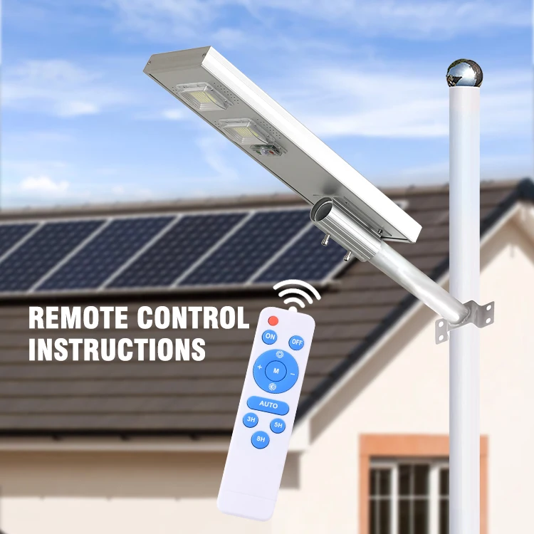 100W 200W Battery Power Panel Lights System Outdoor Dimmable Integrated Led Solar Street Light