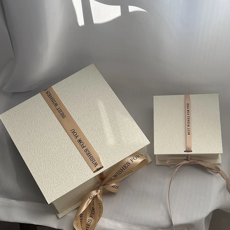 Customized Logo Large Size Fine Gift Box Magnetic Book Shaped Packaging Box With Ribbon