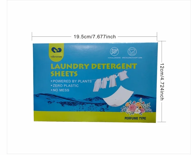 Eco friendly Soluble fast dissolving washing powder paper biodegradable laundry detergent sheets for kids and underwear