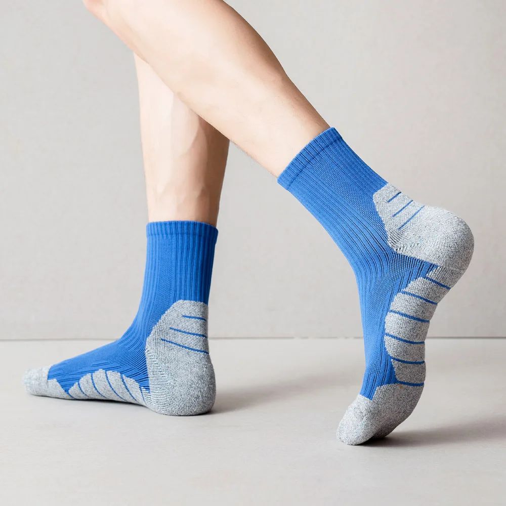 Professional hot selling custom logo crew best winter compression running socks with cushion plantar fasciitis