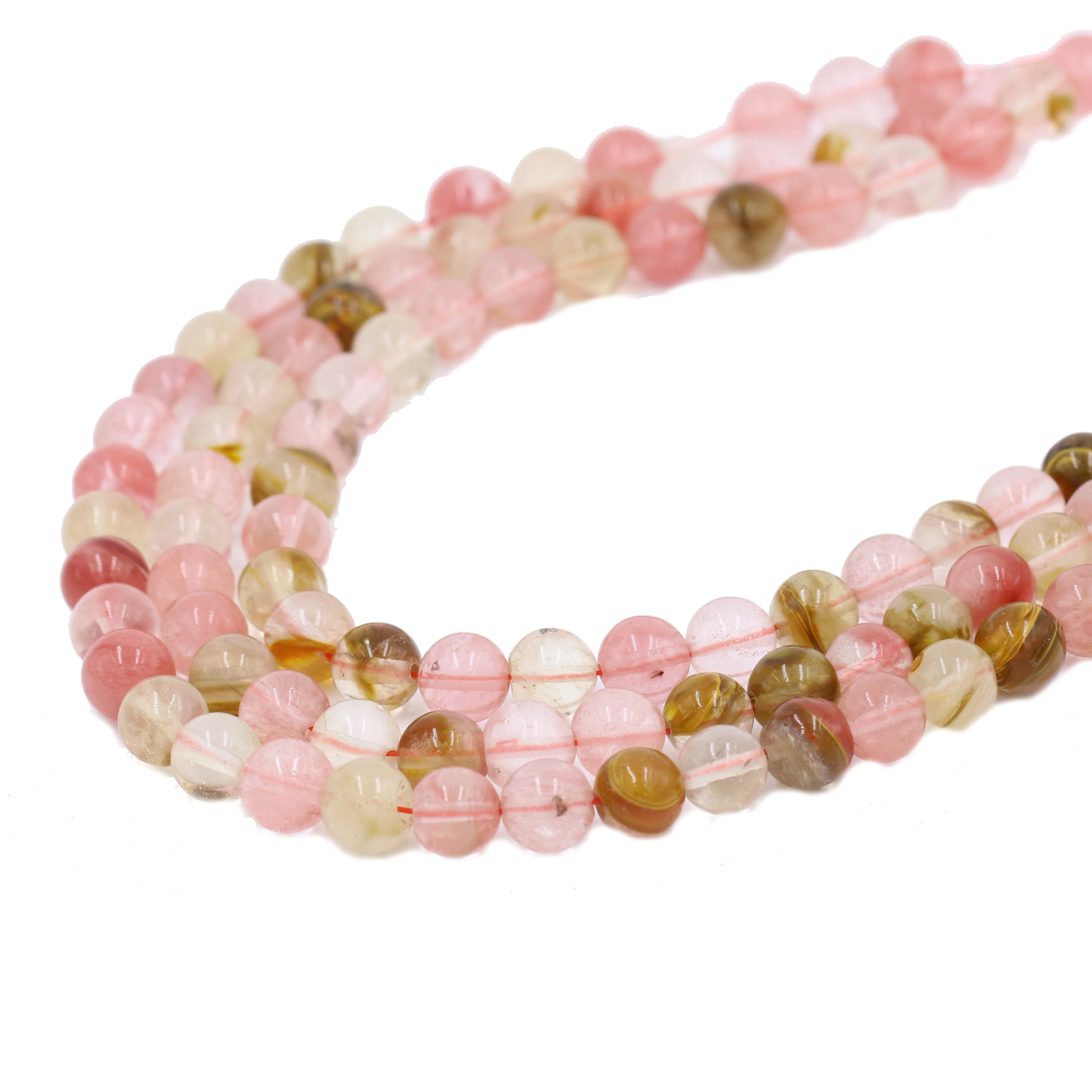 Wholesale Beads Natural Stone Beads Watermelon Tourmaline Stone Beads For Jewelry