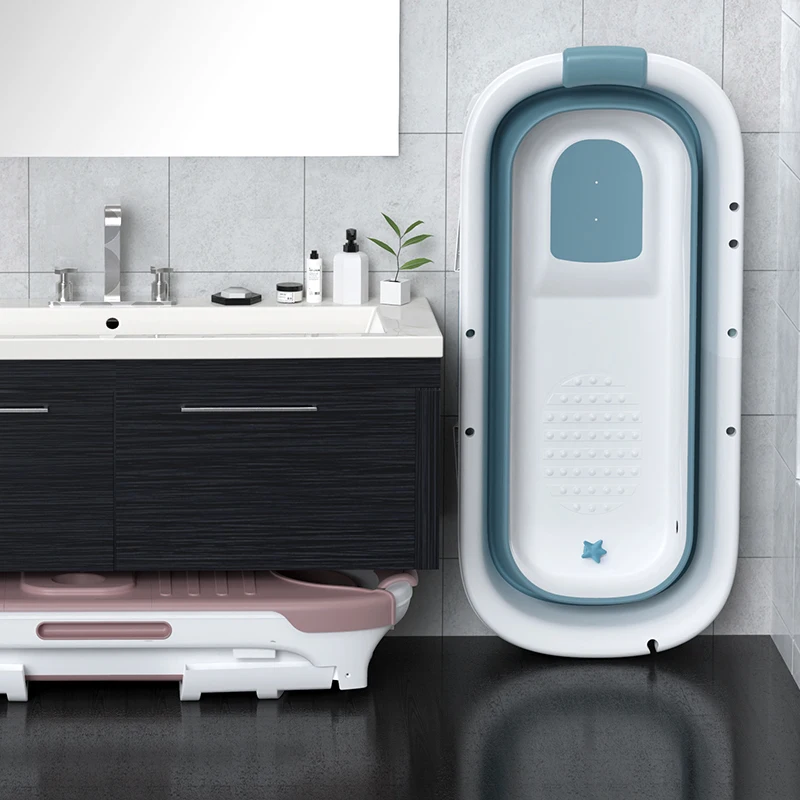 Wholesale hot sale 1330MM freestanding big plastic portable folding bath tub for adults