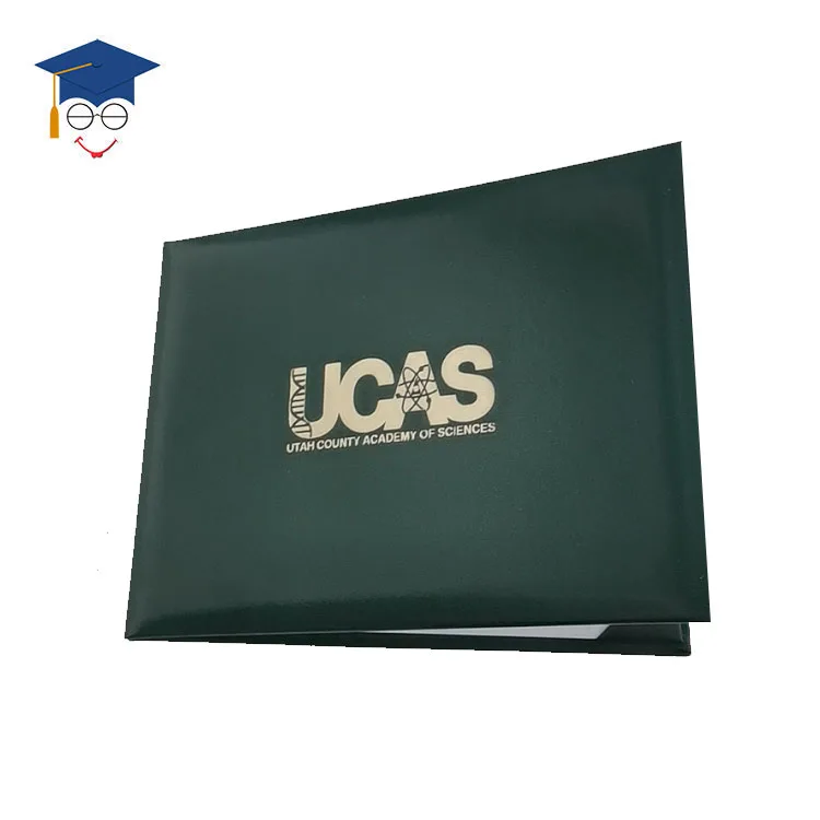 Wholesale Graduation Certificate leather paper holder with internal landscape