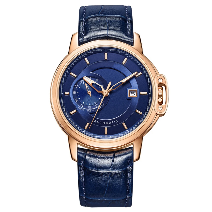 Newest stainless steel case calendar 24 hours show Miyota movement men mechanical automatic watch