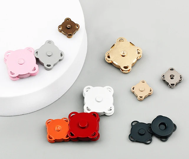 14mm 19mm 24mm Colorful Sewing Invisible Magnet Clasp Metal Alloy Magnetic Snap Button