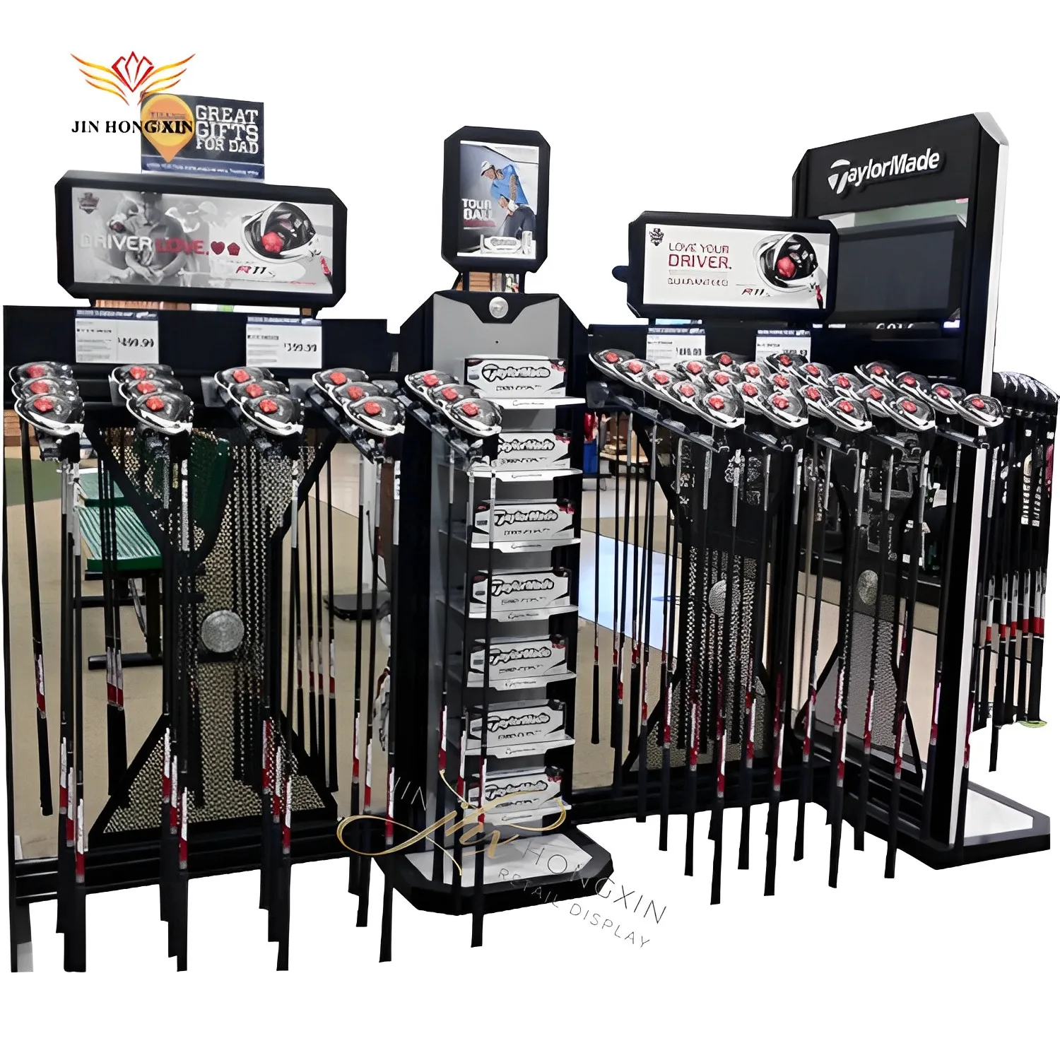 Golf club displays racks grips standard grip equipment stand for sports online store