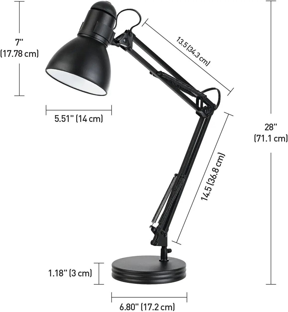 LED eye guard desk lamp American style iron learning reading desk folding clip long arm desk lamp