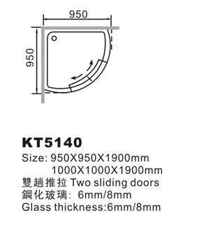 KMRY 2023 Hot Selling Arc Shape Frameless Shower Enclosure Prefab Bathroom Bath Sliding Shower Cabin
