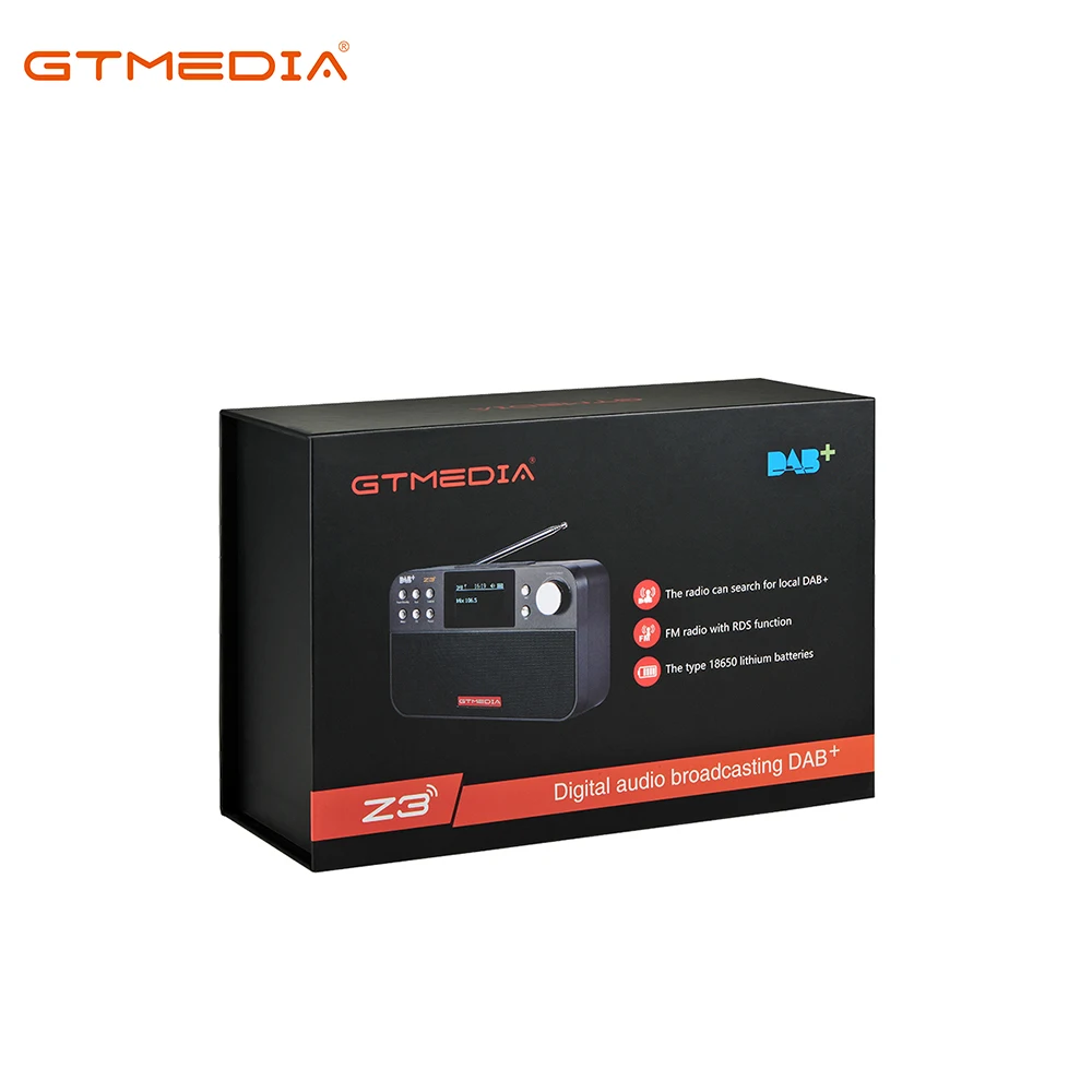 Original Factory GTMEDIA Z3 DAB+ Small Best Auto Scan MP3 Player Music FM Radio with 2.4 inch TFT Black White Display