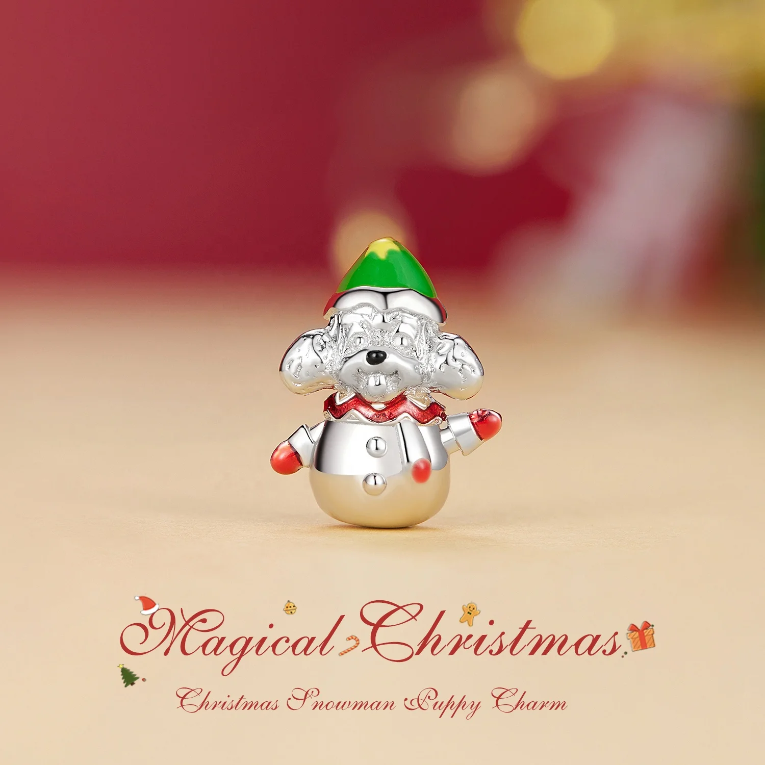 925 Sterling Silver Fine Jewelry Charms For Bracelets Jewelry Making Custom Christmas Charm Zirconia Enamel Cute Pendants Charms