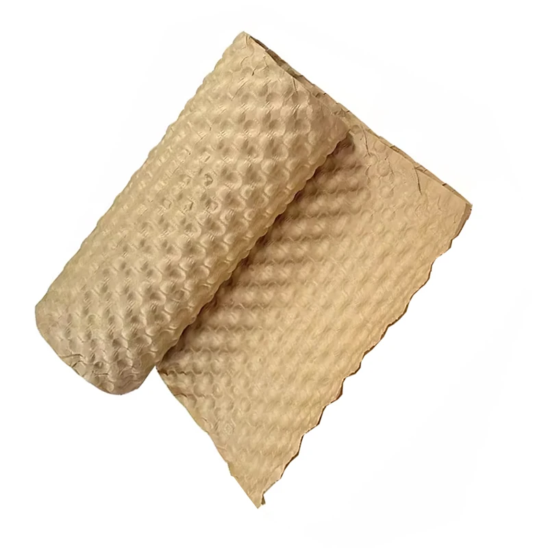 Factory Wholesale Eco Friendly Kraft Air Bubble Paper Pressure Protective Wrapping Roll for Express