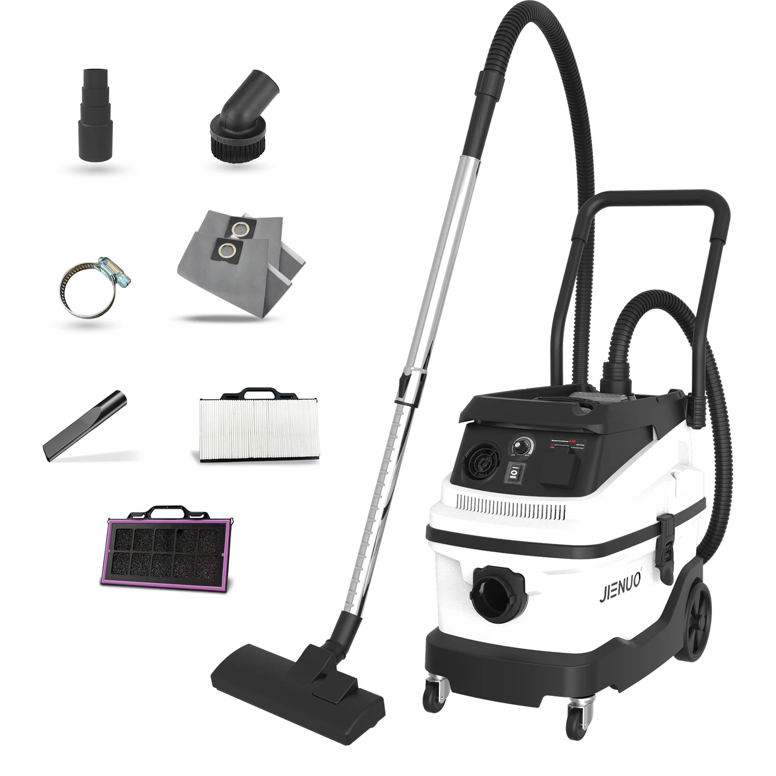 Jienuo 8 Gallon Vacuum Cleaner Wet & Dry 3 in 1 Design Vacuum with Blower Function for Home, Hard Floor Care, and Garage