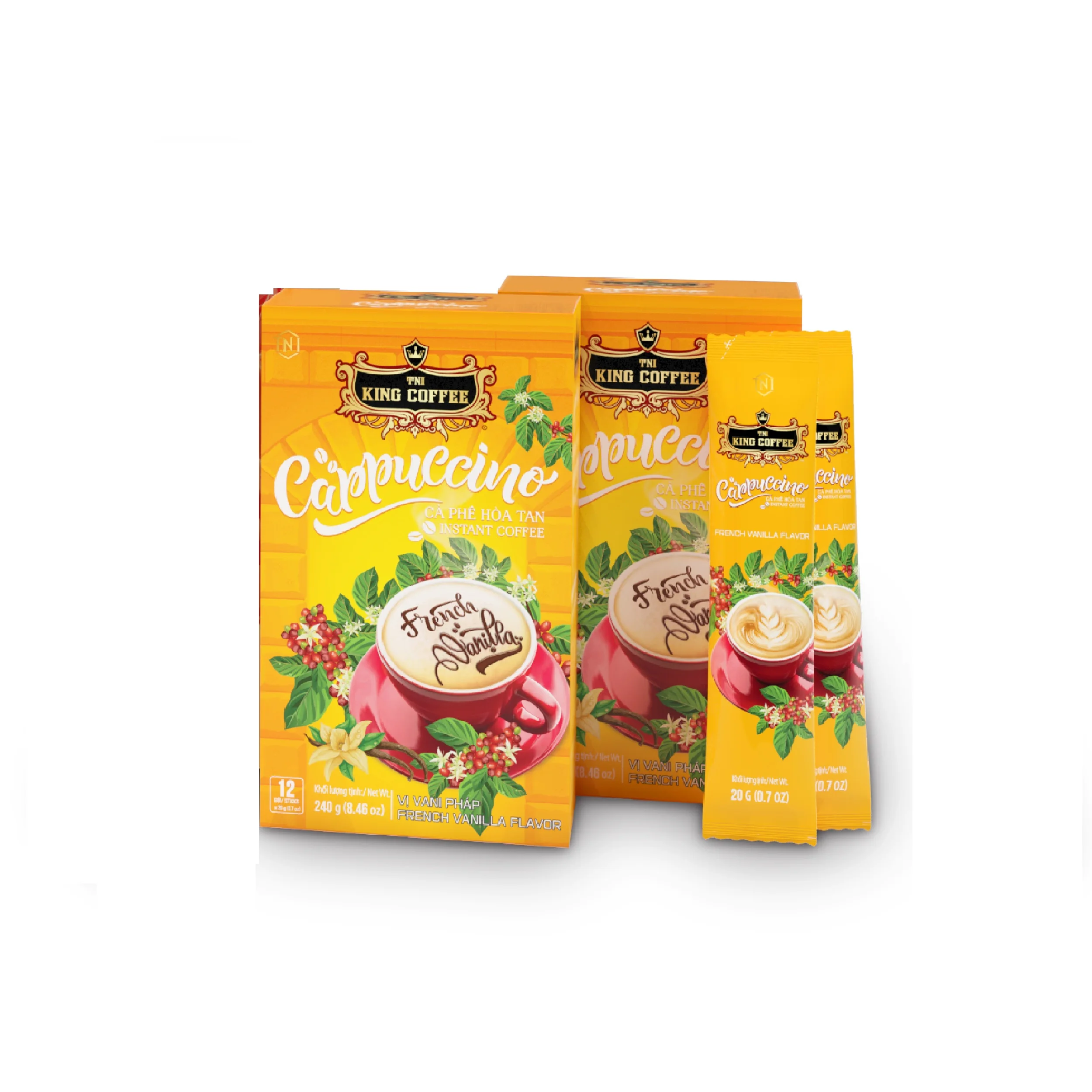 KING COFFEE - OEM ODM Vanila капучино растворимый кофе оптом известный