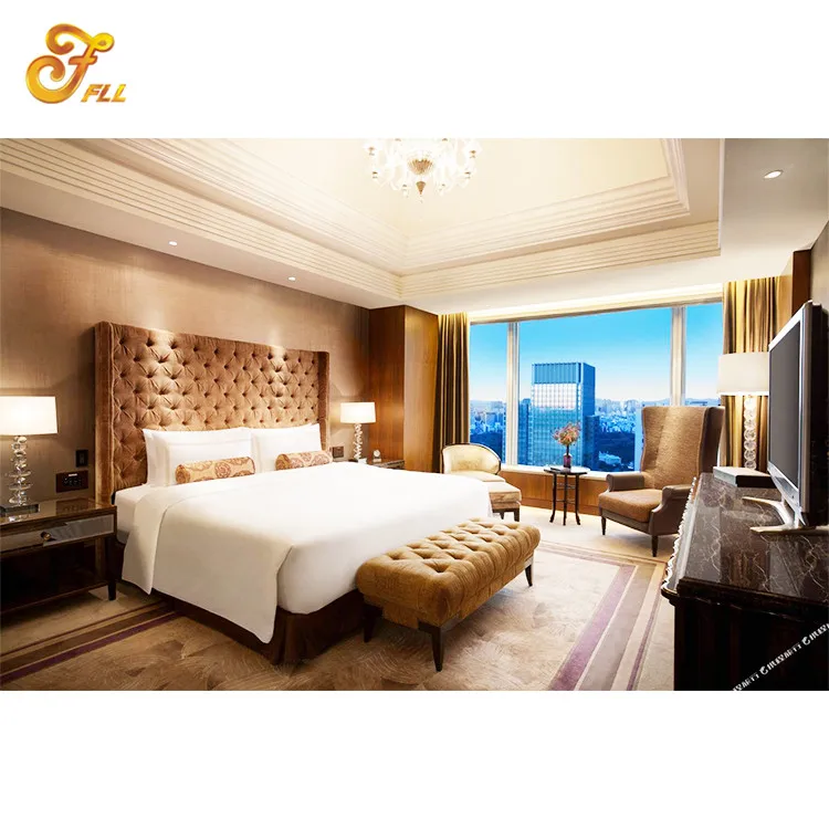 Fulilai custom luxury 4 star hotel room furniture bedroom set
