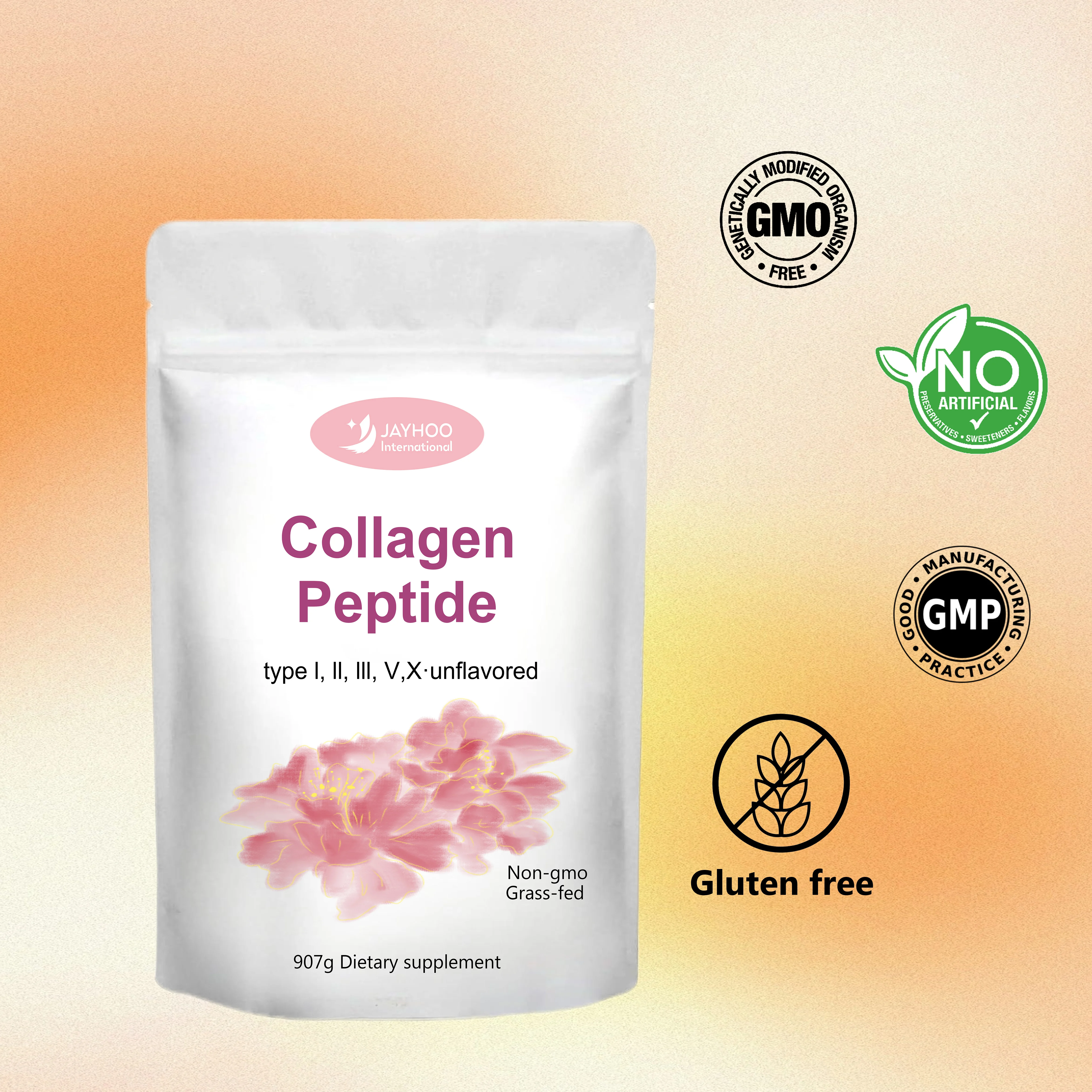 OEM ODM Collagen peptide powder,support hair nail skin and joint health collagen supplement Collagen drink