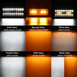 4Inch 60W LED Work Lights Pod yellow amber white flash strobe LED Cubes Offroad Driving Light For Pickup Truck  ATV UTV SUV