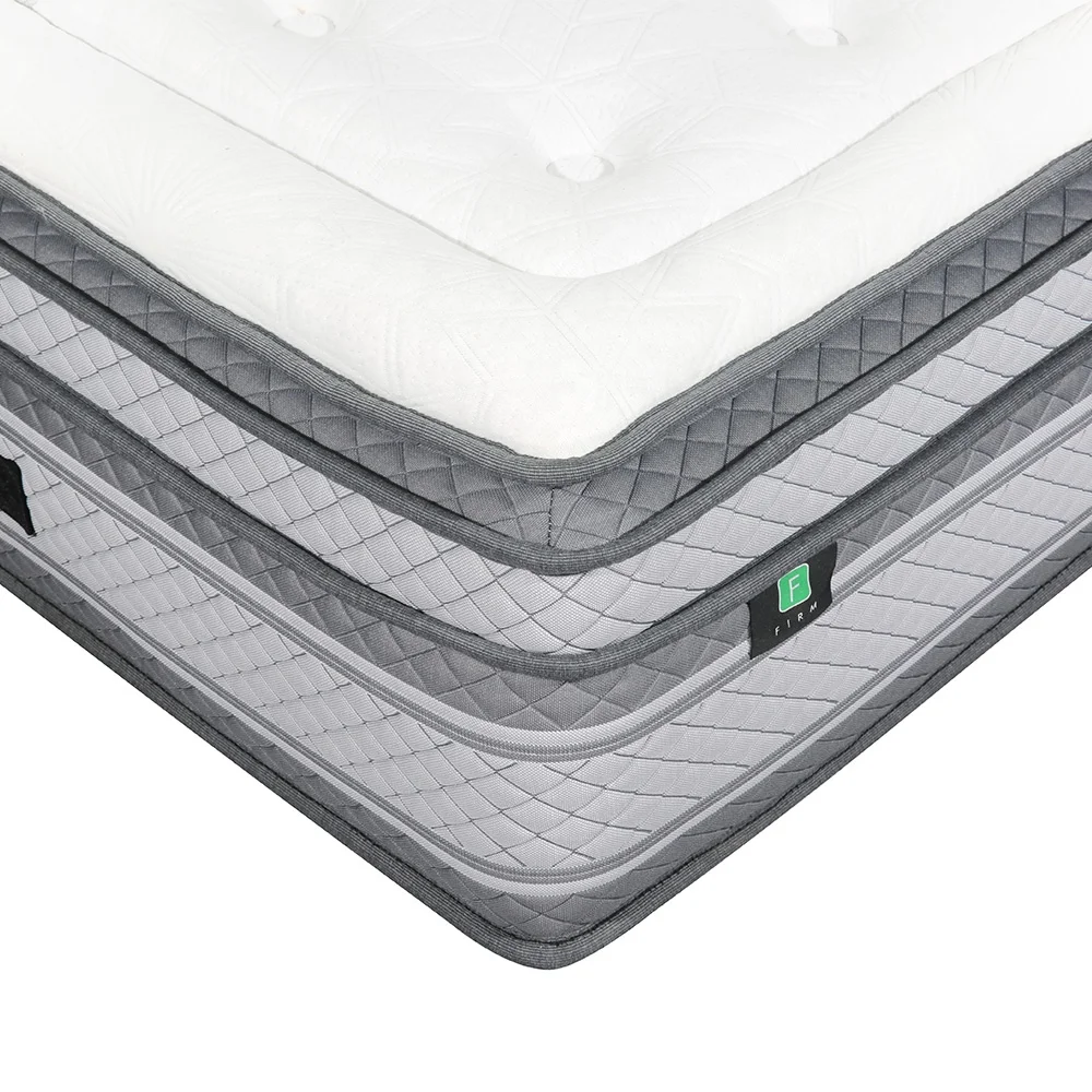 Supplier price mattress queen Hotel Pillow Euro Top Latex Foam Innerspring Hybrid Bed Mattress 13.5 Inch thickness