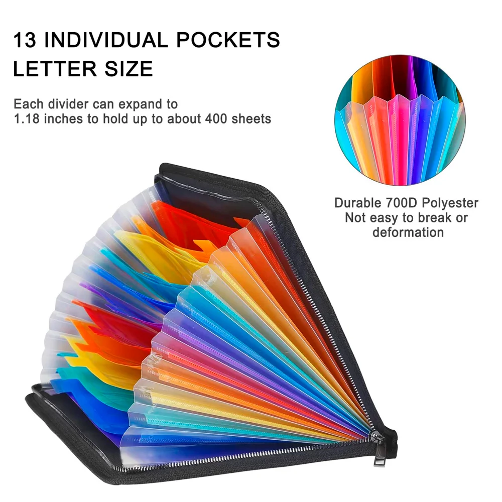 A4 Size Documents Rainbow Expanding And Self-stand Accordion