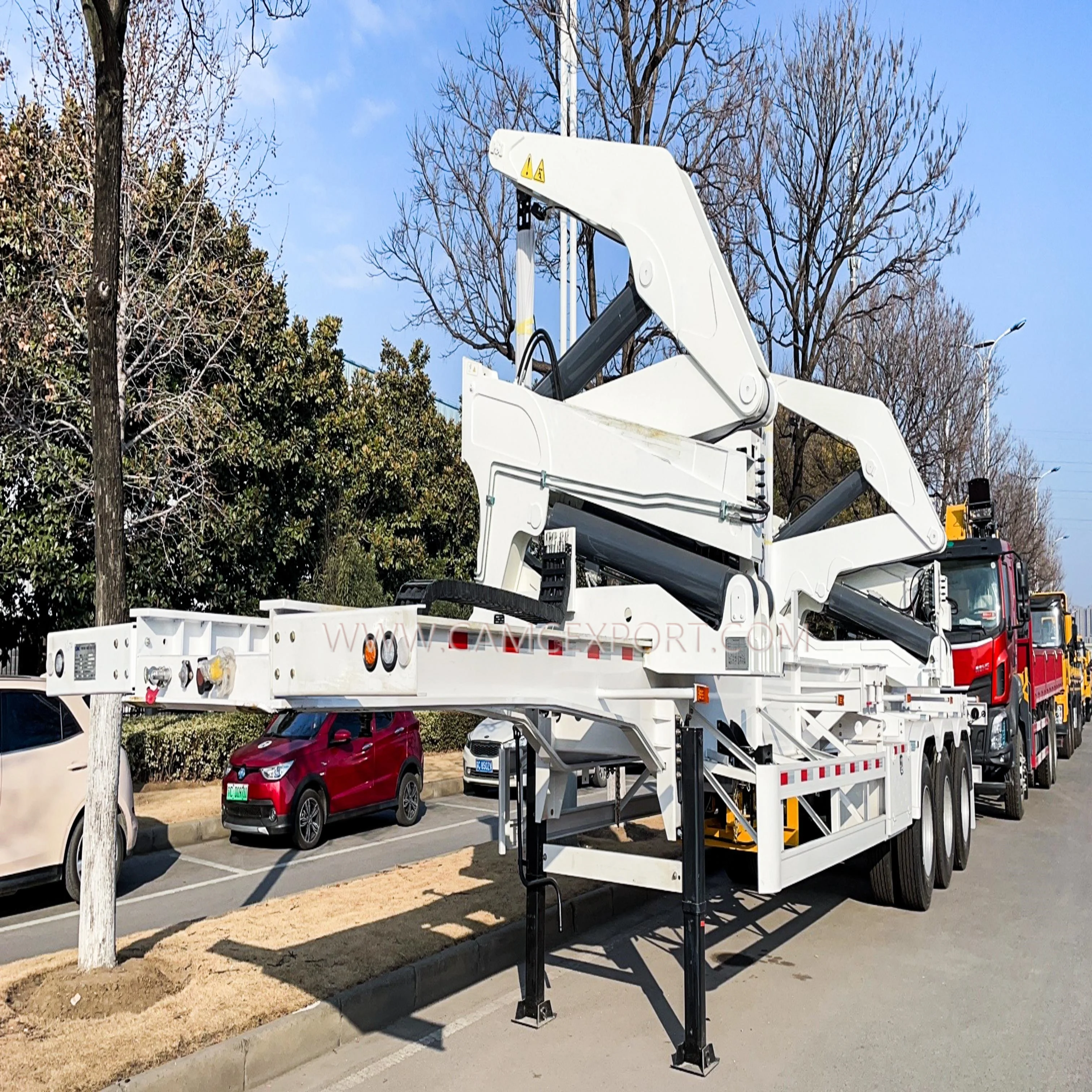 Good price 37t container transport side lifter well-made heavy truck trailer self loader