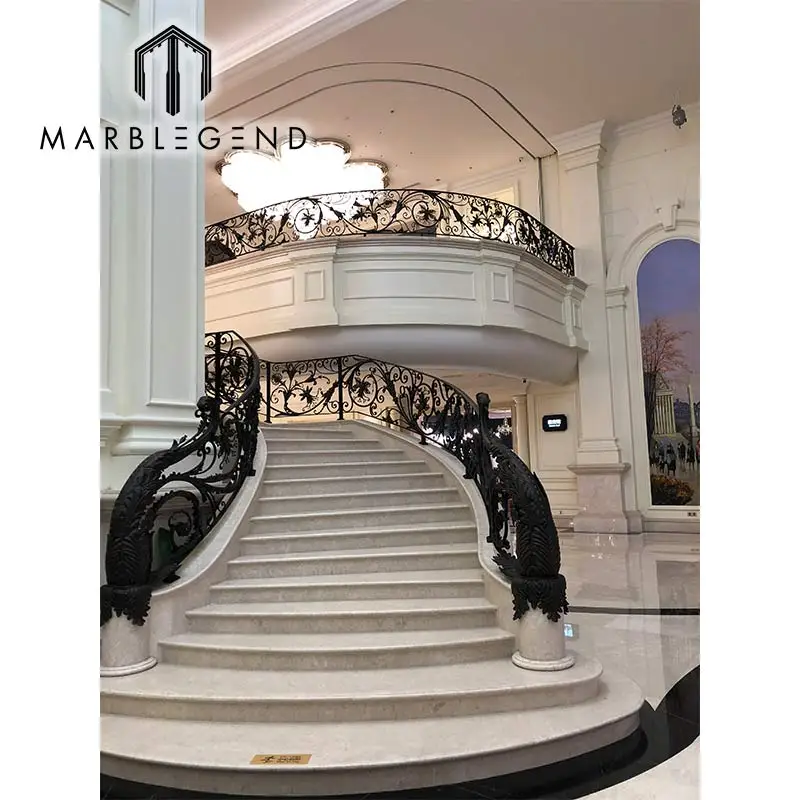 Traditional classic copper black handrail for luxury villa