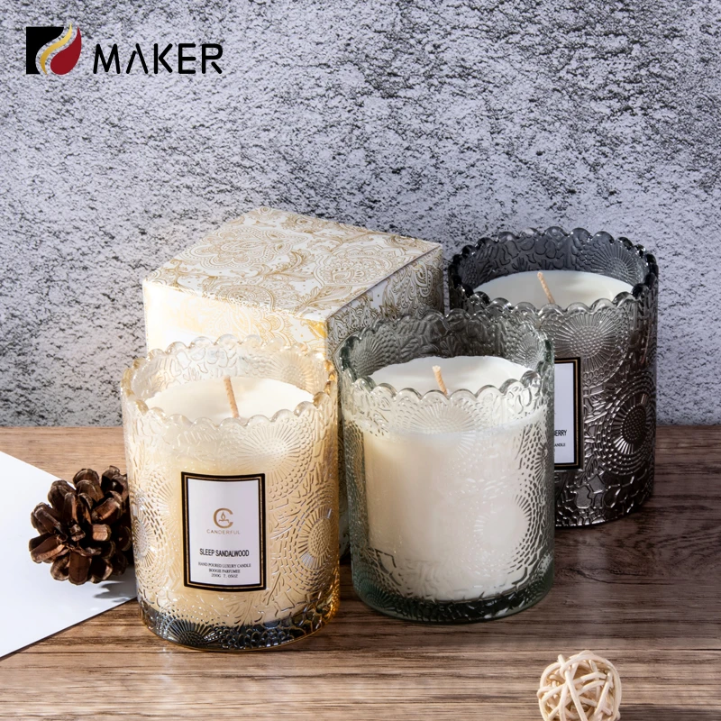 Custom Mercury Glass Votive Tealight Candle Holders Lanterns Candle Jars With Wax Scented Candle Lids for Weddings With Label