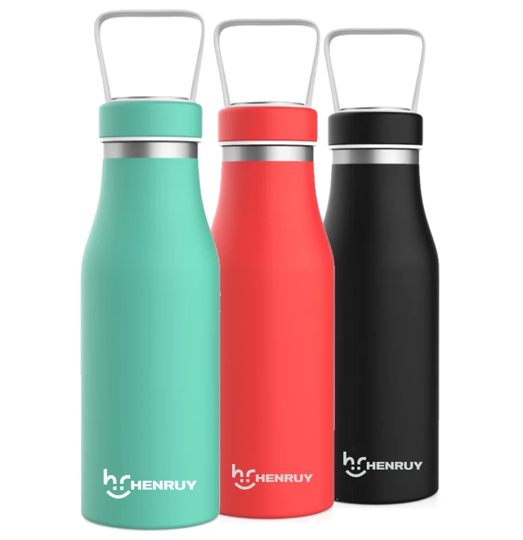 Portable Colored Exquisite Stainless Steel 500Ml Fashion Unique Vacuum Flask