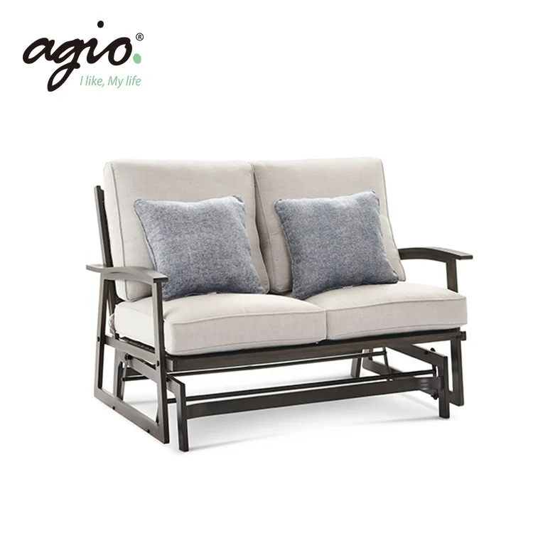 Modern Design Aluminum Frame Garden Patio Backyard Furniture Lounge Swing Chair With Rattan