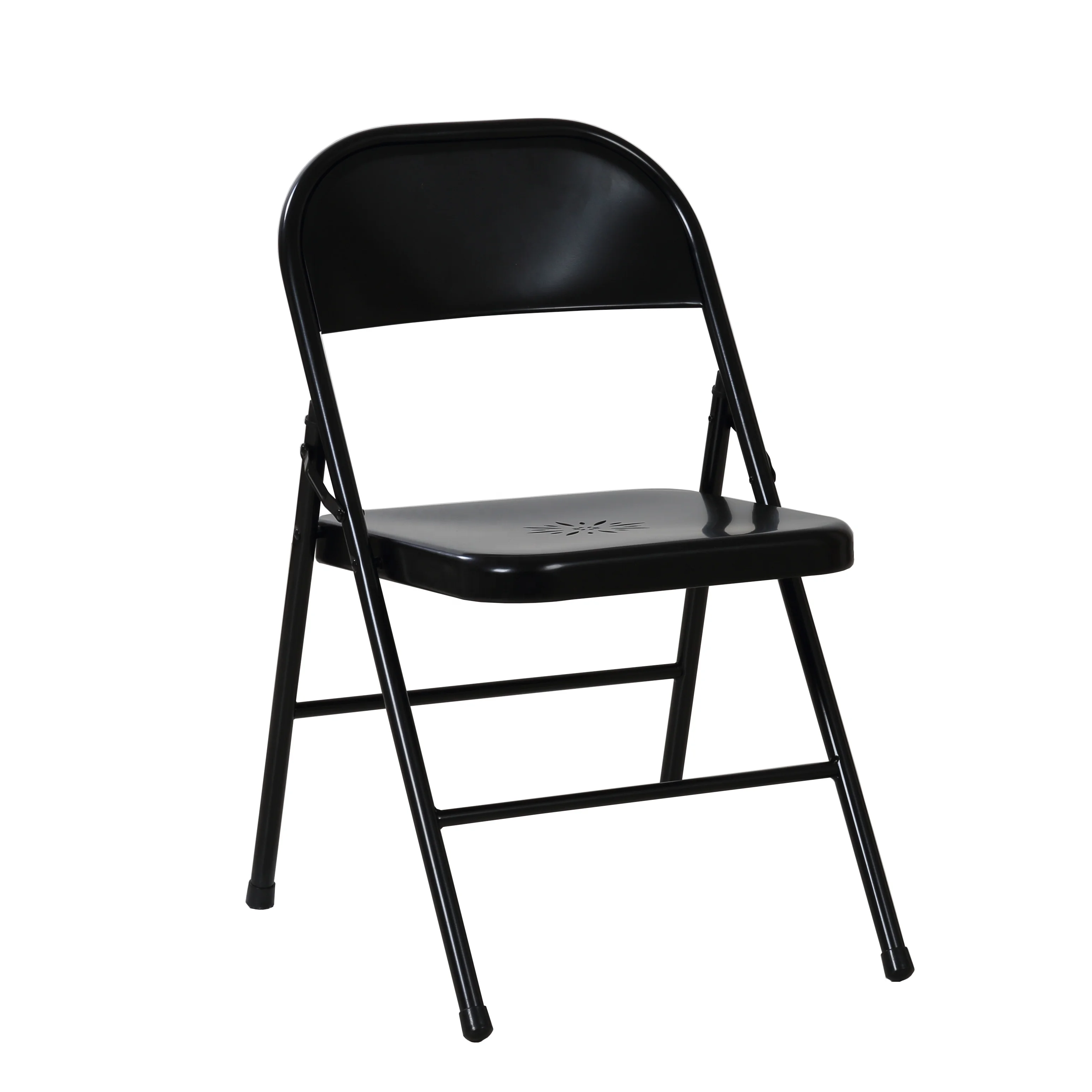 JUSTHOME Metal Frame Home Office Study Students Folding Chair With Fabric Padded