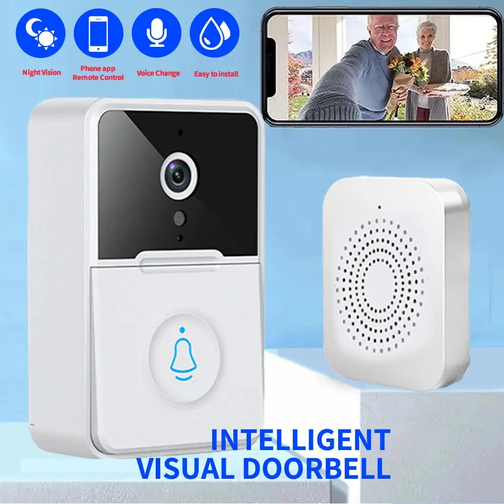 X3 Smart Video Door Bell 2.4GHz Two-way WiFi Wireless Rechargeable 1080P HD Doorbell Security Camera Monitor Voice Change