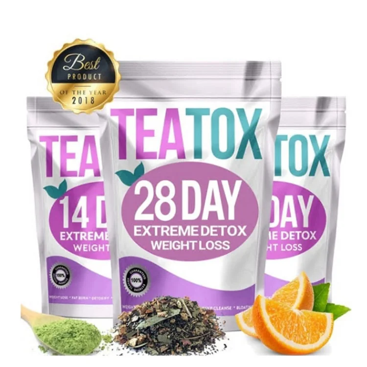 Factory Custom Private Label 7 Day Tea Packaging Herbal Detox Flat Tummy Detox Tea