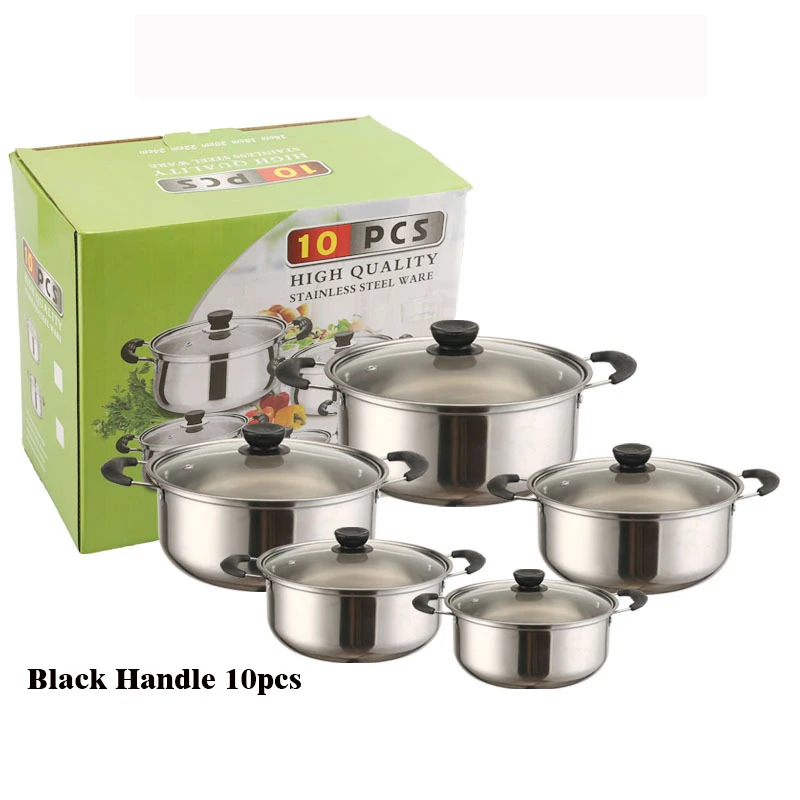 Stay Cool Handles Dishwasher Safe Non Stick Iron Stainless Steel Sonex German Kitchen Cookware Pot Sets Cooking