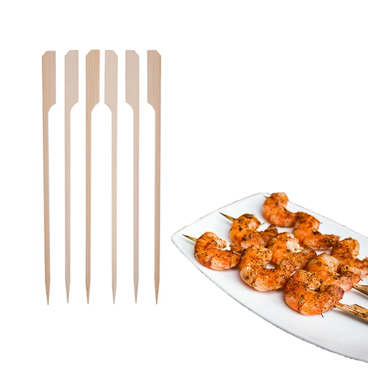 Maker pure natural Disposable Supply 12 Cm Barbecue Kebab Bamboo teppo Paddle Skewer Stick