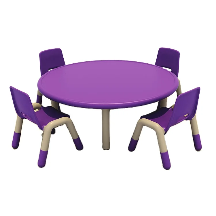 Custom made cheap modern kids plastic furniture table chair sets