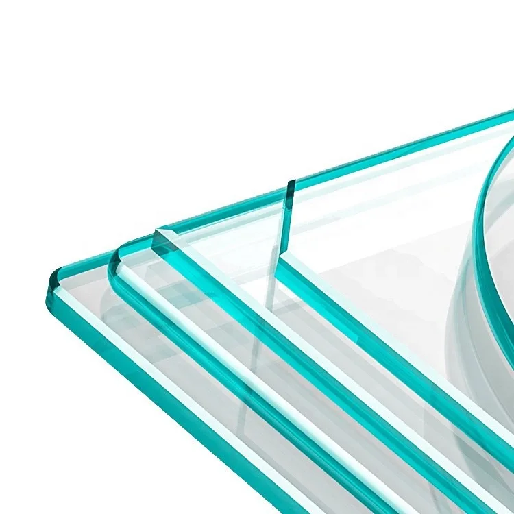 Factory outlet manufacture 12mm tempered Ultra  white Super  Crystal clear glass for commercial building Door Window Bathroom