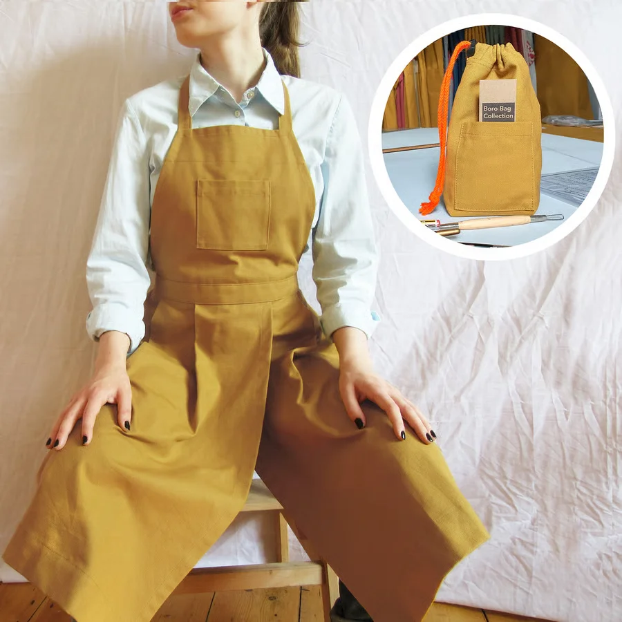 DUOLAI Safety Leg Protection Apron For Men And Women Potters Apron Split Leg For Adult