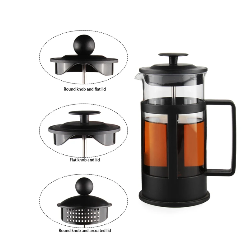 Wholesale Glass Box Set Coffee Maker with Stove Top Use Rose Golden French Press