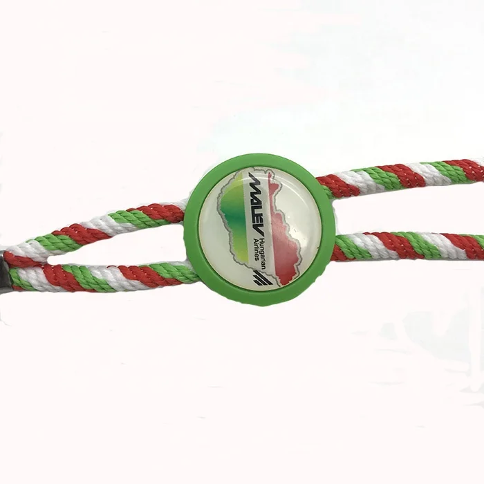 
Custom logo nylon material neck strap coach round cord string roll lanyard 