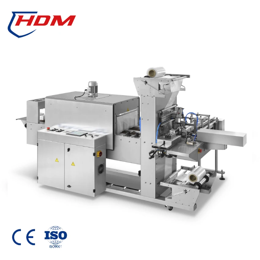 Automatic pe film drinking water bottle shrink packing wrapping machine