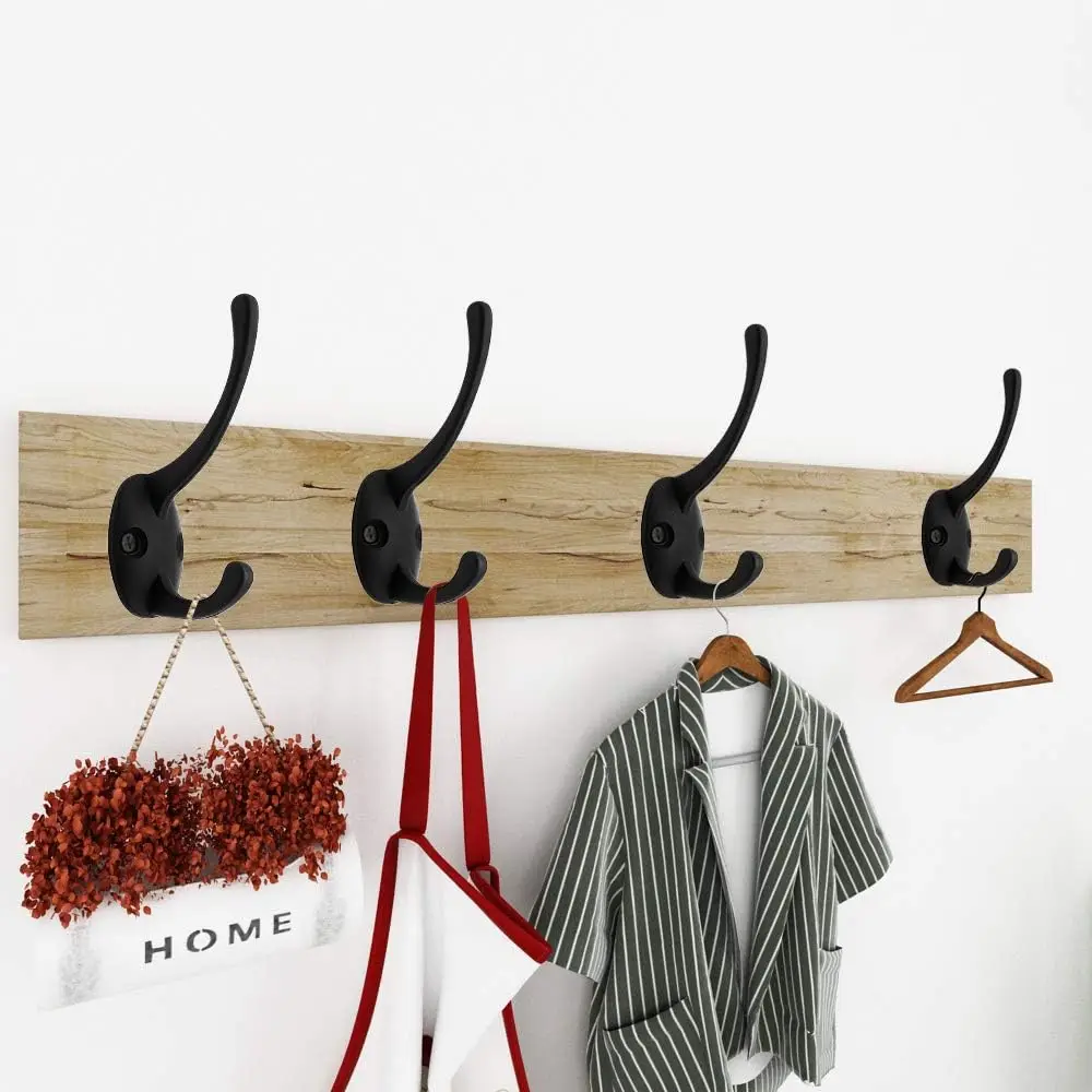 10 Pack Metal Coat Rack Hooks for hallway Hanging Towels Clothes, wholesale Antique Wall Mounted bag Hanger with 40PCS Screws