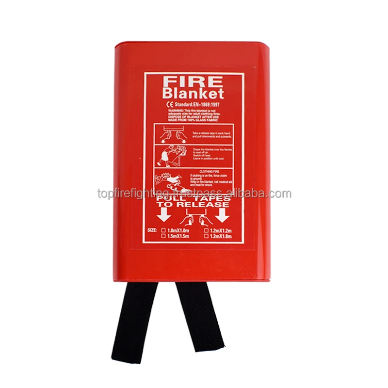 1.2x1.2m Standard Emergency Fire Retardant Protection Heat Insulation Fiberglass Fire Blanket for sale