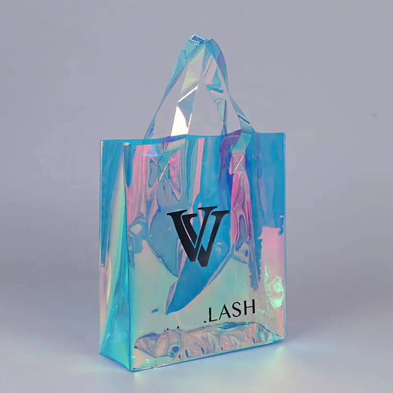 Wholesale Colorful Pvc Hand Bag Custom Logo Small Shopping Bags Fashion Gift Bags