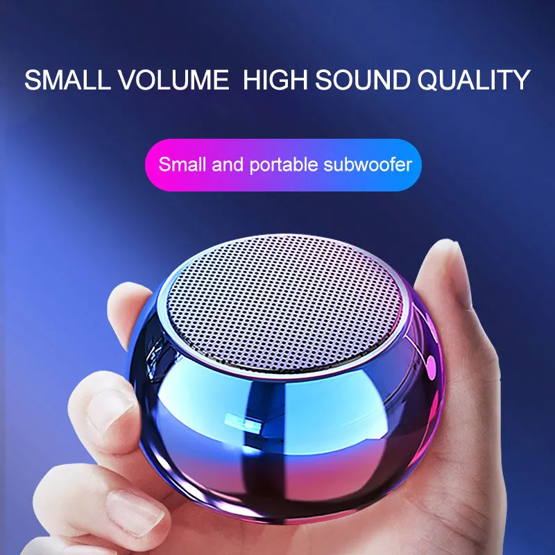 M3 Small Portable Speakers Bass Mobile Phone Bocina Boombox Altavoz Music Box Mini BT Wireless Parlantes with Hanger Memory Card