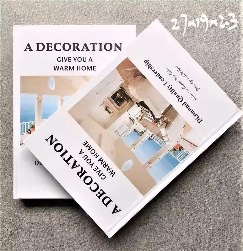 Custom Decoration Book Printing Fake Book Nordic Minimalist Style Home Furnishings Decorative English Books Real Magazine