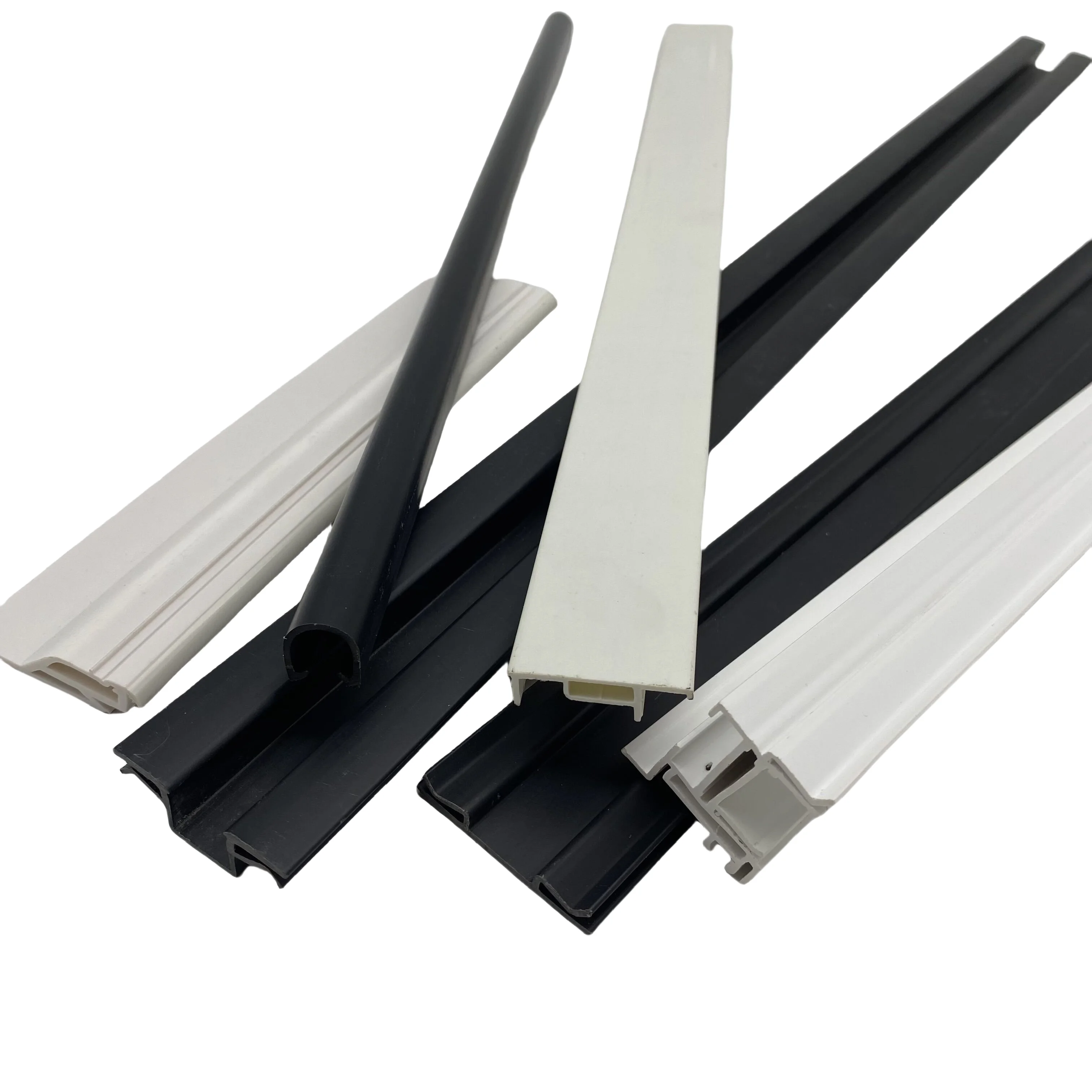 Custom PP PC ABS Plastic Extrusions Extruded industrial PVC Profiles Flexible plastic Profile design customized
