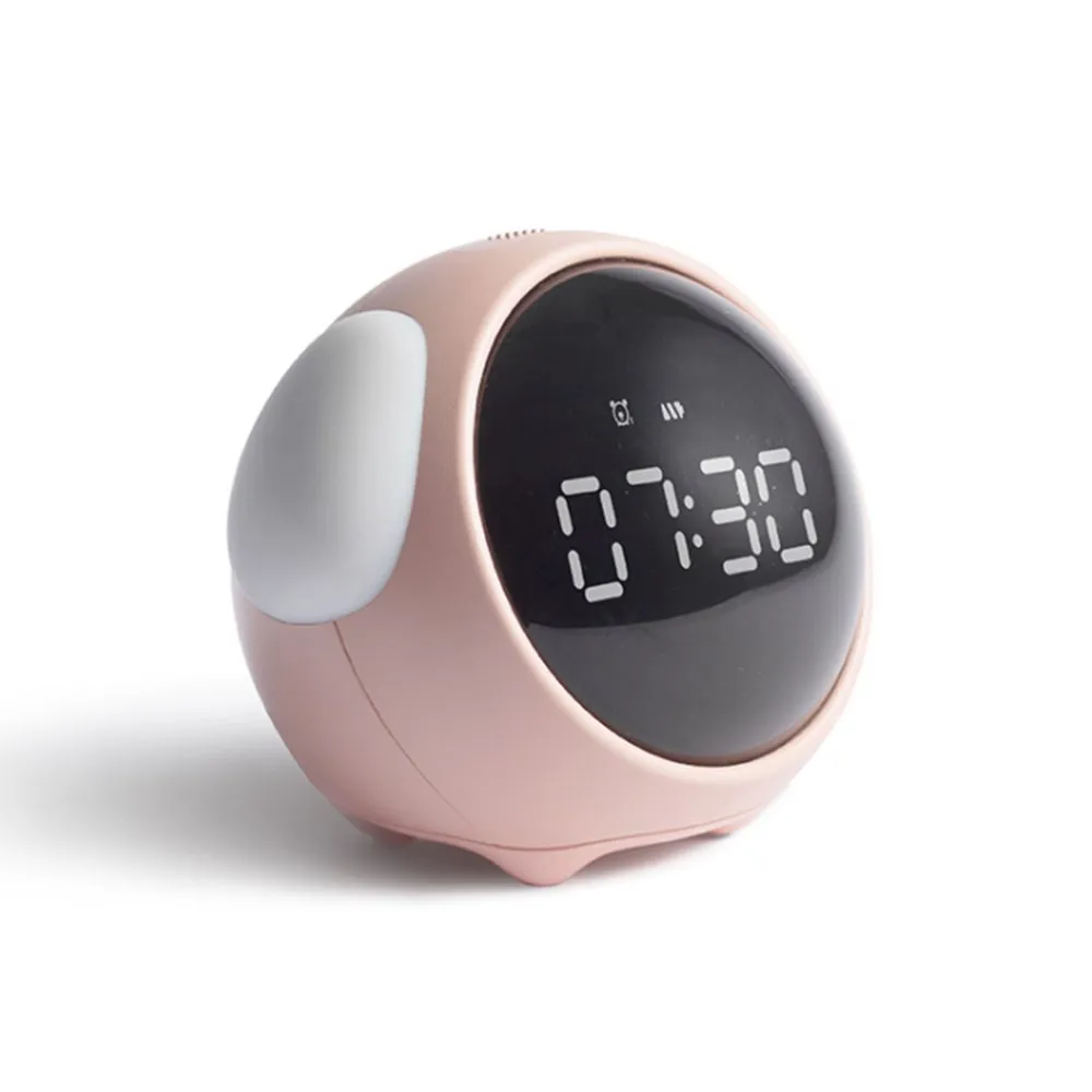 KH-CL009 Pet Hotel Baby Toddler Sleep Alarm Table Cartoon Night Light Clock