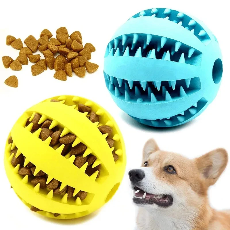 Hot Sale Puzzle Round Rubber Leakage Food Pet Toy Ball Teeth Clean Dog Toys Eco-friendly Dog Chew Toy Ball